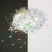 Holographic Iridescent Four Point Stars Shape Glitter, 2mm, 4mm and 5mm mix, Solvent Resistant Glitter