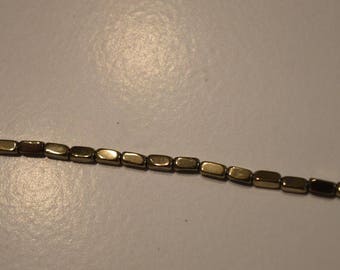 10 gold metal rectangular beads