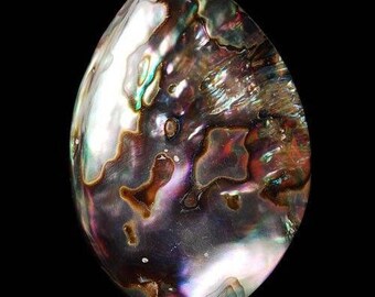 1 PENDANT BEADS OVAL 53 X 36 X 16 MM ABALONE SHELL.