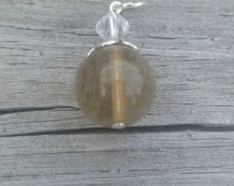 Natural Golden Rutilated Quartz Pendant
