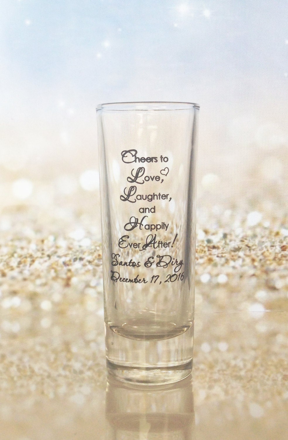 Wedding Favors 48 Personalized Wedding Favor 2oz Tall Glass