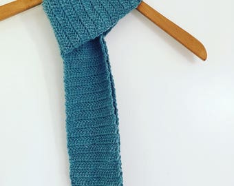 Men's Crochet Herringbone Scarf