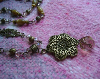 necklace # olive # vintage necklace, vintagestyle, bohostyle,