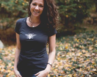 Honey Bee Ladies Tee - Bee Keeper Gift - Honey Bee Shirt - Save the Bees