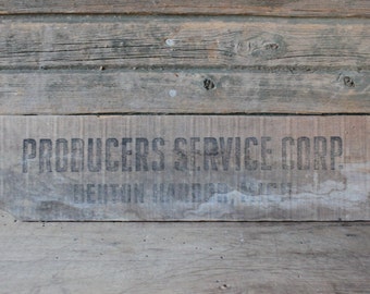 Producers Service Corp. wooden crate slat