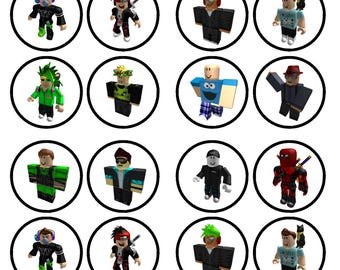 roblox character cupcake toppers cake paper