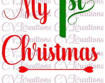 My first 1st Christmas SVG PNG DXF