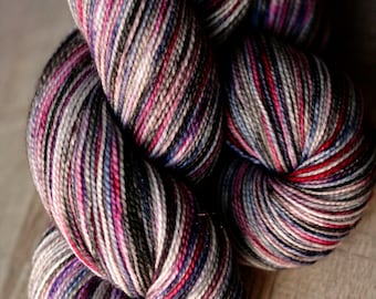 Sock yarn - 75/20/5 SW Merino/Nylon/Stellina - Autocorrect - "Total Eclipse Of My Part"