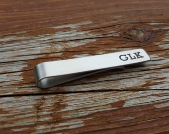 Monogram Tie Clip Personalized Tie Clip Monogram Tie Bar Personalized Wedding Gift Groomsmen Gift Gifts for Him Gifts for Dad Gifts for Guys