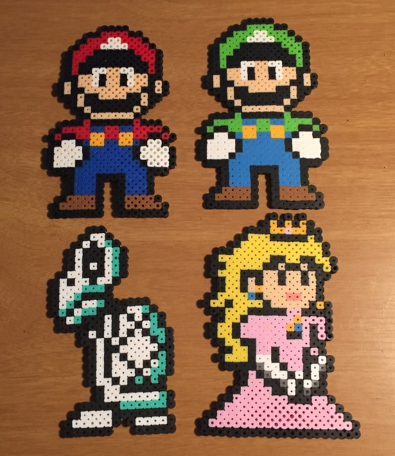 Super Mario Perler Bead Character Nerdy Collectible Pixel