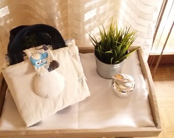 Wrapping Blanket with pocket owl B-ware