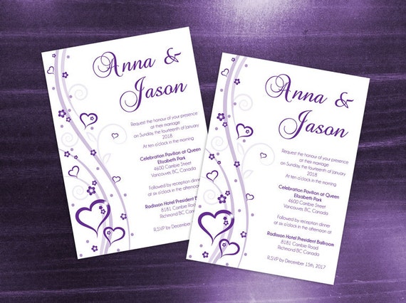 diy printable wedding invitation card template editable ms قالب کارت دعوت عروسی