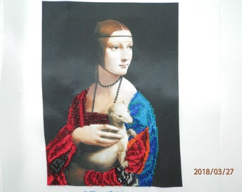 Picture "Lady with Ermine" beads. (Dama con l'ermellino)