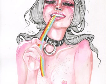 Your Candy Girl Original Painting