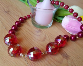 Red Jeweled Dream Necklace