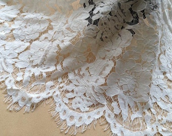 fabric lace chantilly french graceful floral bridal