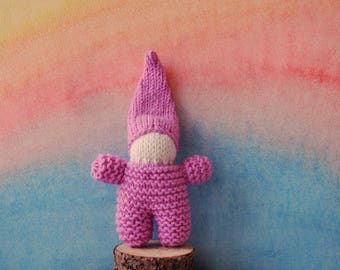 Rainbow Gnomes Knit gnome doll Gnome doll Waldorf Inspired Hand Knit Gnome Wool Gnome Waldorf toy Knit doll gnome Soft gnome Baby gnome doll