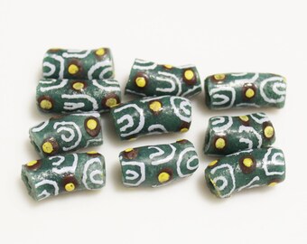Fancy African Krobo Glass Beads, Unique Handmade Beads, Jewelry Supplies (*AM30*)