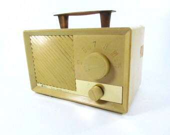 Falcon All Transistor, Mid Century Portable Radio, Battery Powered Radio, Photo Prop