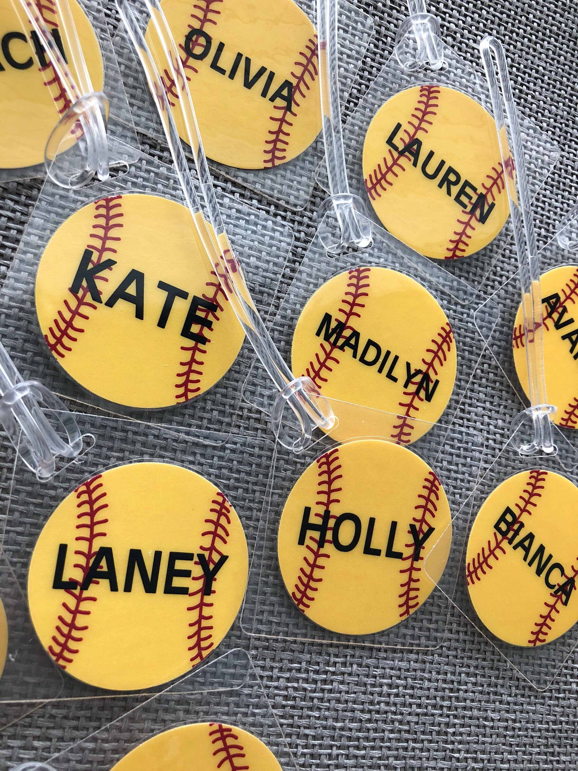 Softball Team Bag Tags Softball Gifts Personalized Softball