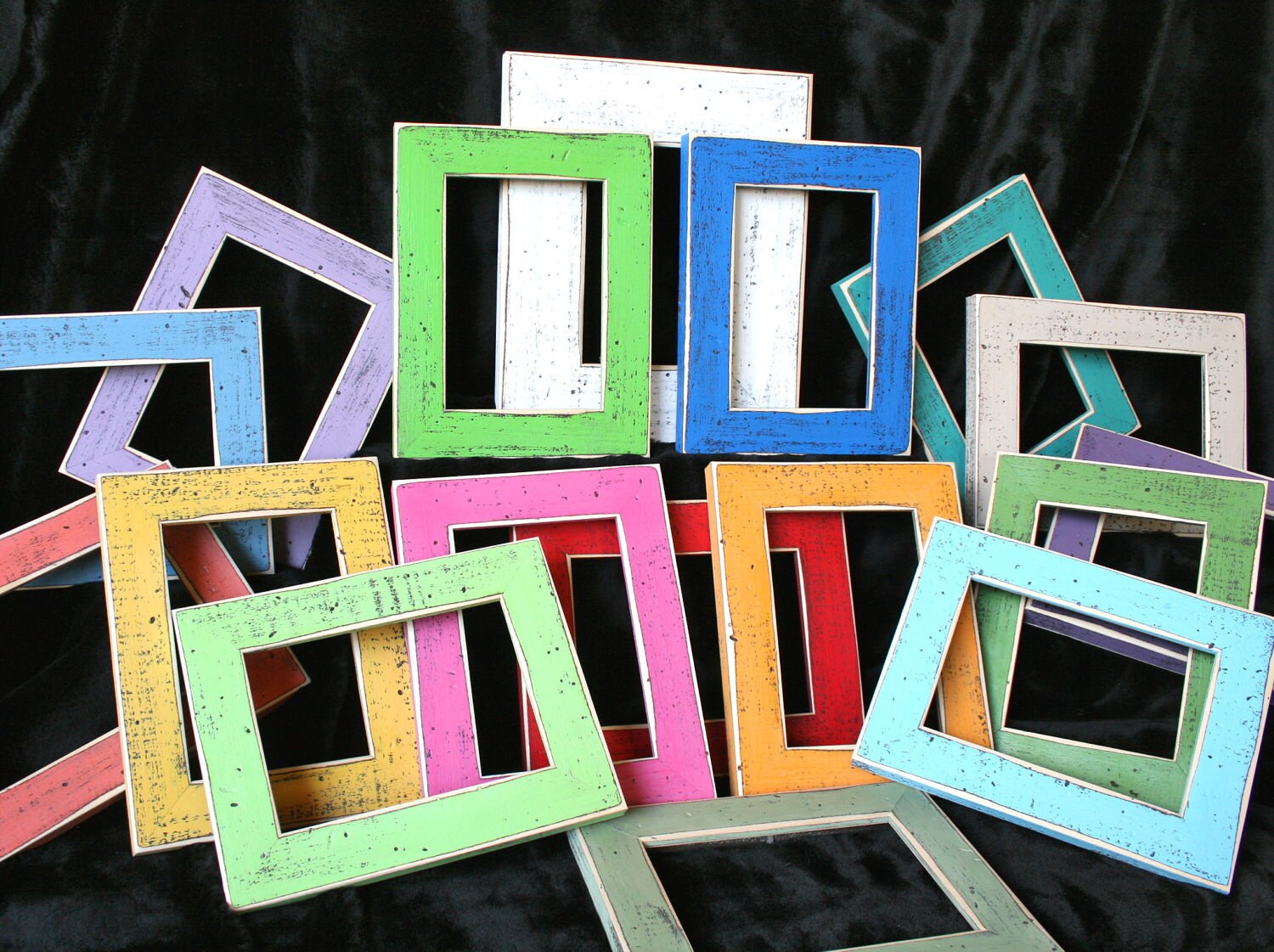 Colored picture frames 6 8x8 or 8x10 picture frames Style