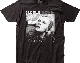 David Bowie hunky dory soft fitted 30/1 jersey tee - DB32(Black)