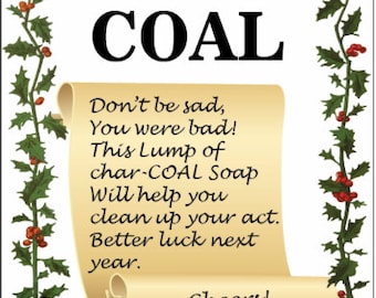 Lump of coal Activated Charcoal Soap Stocking Stuffer for Christmas
