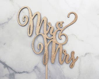 Mr & Mrs Cake Topper, Mr and Mrs Wedding Cake Topper, Wedding Cake Topper, Ampersand Cake Topper, Engagement Cake Topper, Mr and Mrs Topper