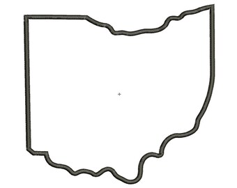 Ohio State Applique - Machine Embroidery Applique Design - 4 Sizes - Instant Download