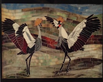 Wild Love: African Cranes Tile