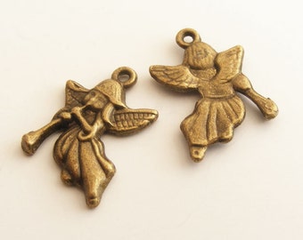 Antique Brass Angel Charm 21x18mm (3 pcs) Z-N1098-AB