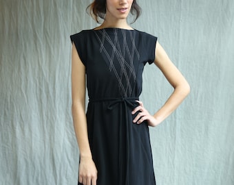 Triangle Dress, Aline, Cotton Jersey, Geometric, Modern style- made to order, one of a kind