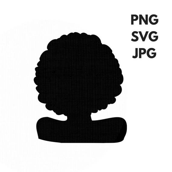Download Afro SVG Silhouette Clip Art Afro Natural Hair PNG Files