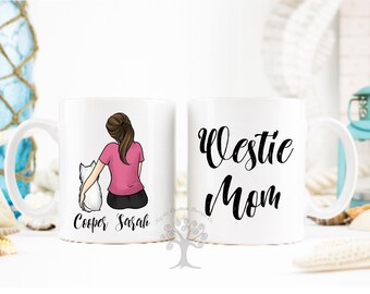 Westie Mom Mug, Custom Mug, Westie Gift, Westie Mug, Personalized Westie Mug, Custom Dog Mug, Westie Mom gift, Westie Coffee Mug