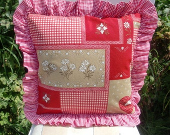 Pillow cover in patchwork style