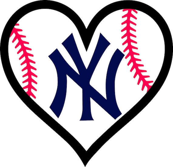 Download 30% off New York Yankees Baseball l Love Heart file decal for