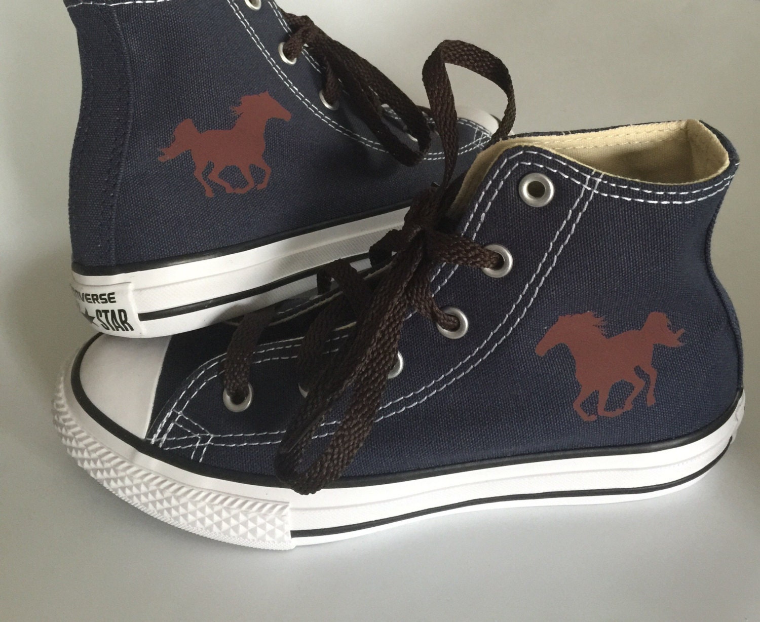 Personalized Infant and Kids Custom Stallion Horse Pony High Top