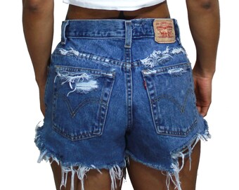 All Sizes Distressed Levi Cut Off Shorts