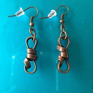 Bronze metal knots earrings