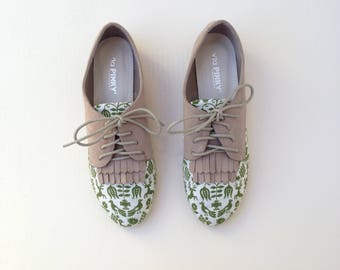Women's Oxford Shoes, Fringe Shoes, Vegan Oxford Shoes