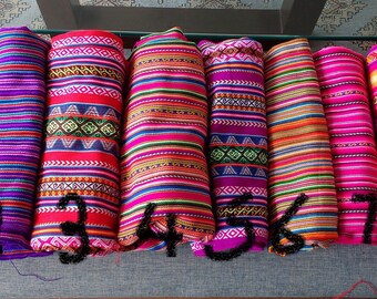 Ethnic fabric peruvian fabric aguayo fabric tribal fabric 4 yards bundle in pinks