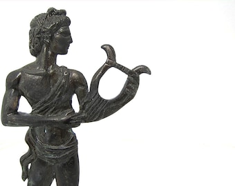 Greek Mythology Statue of God Apollo , Metal Sculpture ,Statue of Apollo God of music and sun, Bronze figure