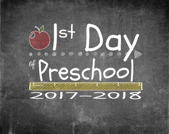 First & Last Day of Preschool 10x8 Print