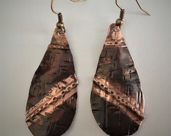 Bohemian earrings Statements earrings Copper jewelry Large earrings Women's earrings Unique jewelry Mother's Day Gifts Mother-in-law gifts