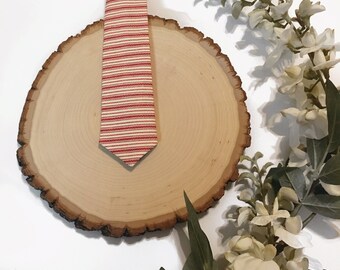 Grayson Necktie || CHILDREN'S Red Stripe