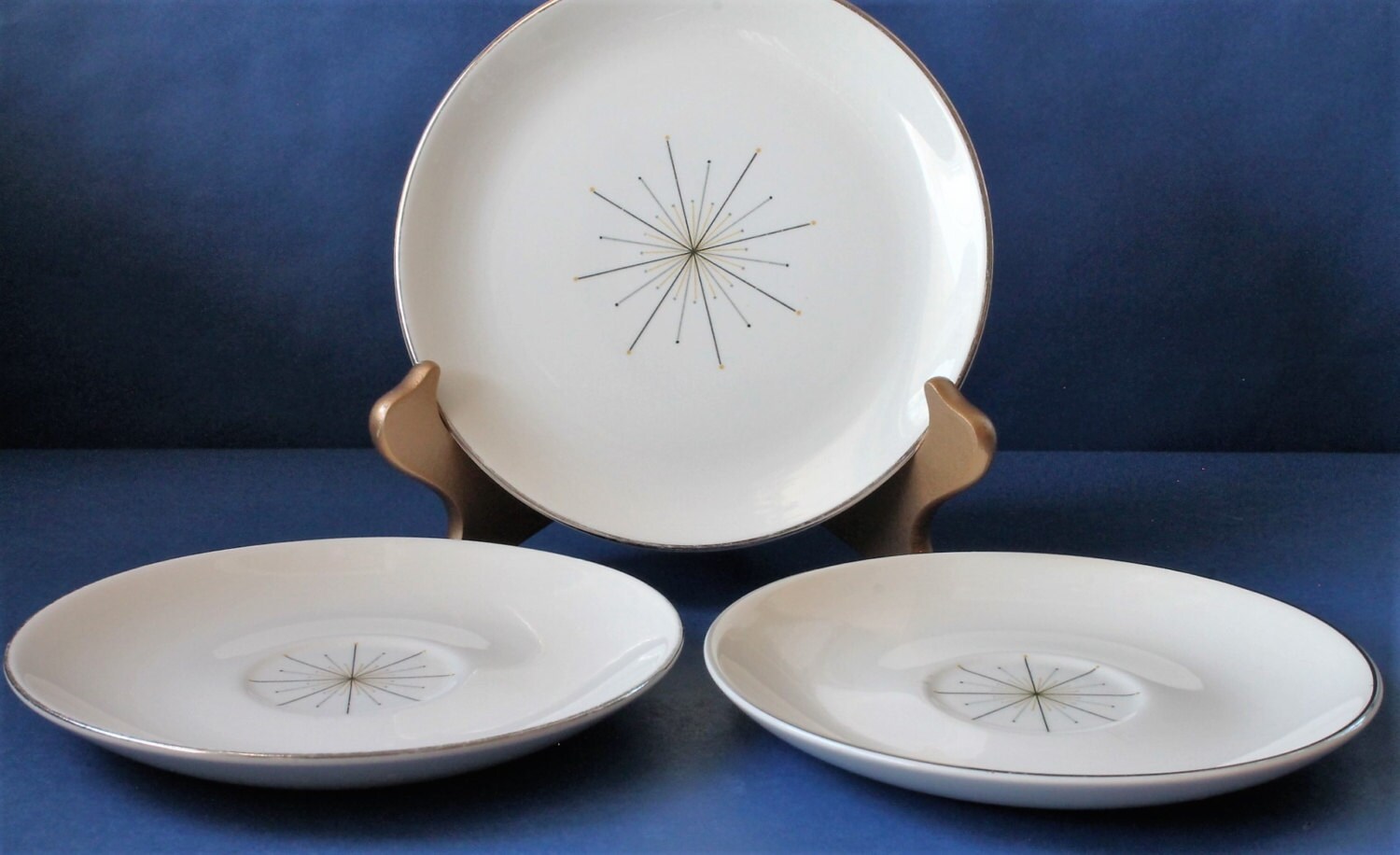 Eames Era MCM Atomic Starburst Modern Star Dinnerware 1950s Eames Era MCM Atomic Starburst Modern Star Dinnerware 1950s