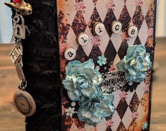 Alice in Wonderland altered book junk journal