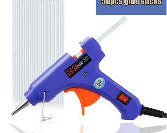 Hot Glue Gun with 50 pcs Hot Melt Glue Sticks for DIY Craft Projects and Quick Repairs 20W, USA Seller Fast Shipping