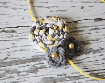 Little Bopper - rosette and felt rose headband
