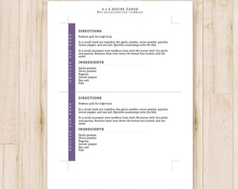 Best Of 40 Modern Recipe Card Template